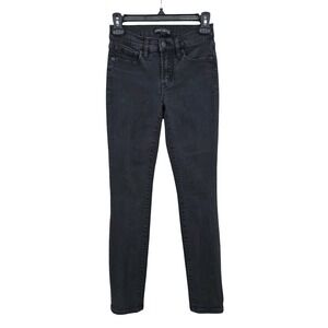 J Crew Mercantile Skinny Low Rise Dark Wash Black Denim Jeans Womens 24